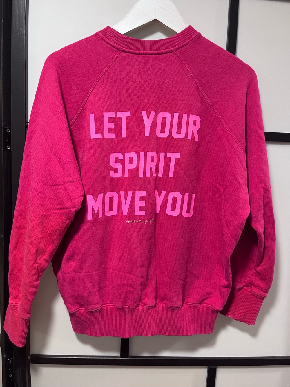 Spiritual Gangster x Peloton Pink Graphic Crewneck Sweatshirt S